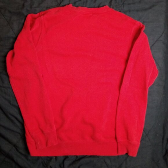 Vintage Y2K Nike Small Swoosh Crewneck Sweatshirt Red - Picture 6 of 6